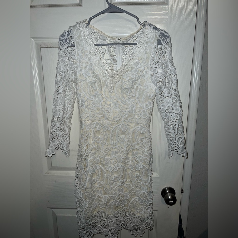 White lace dress